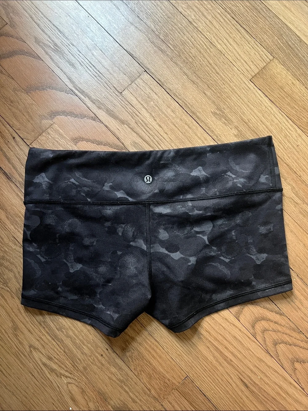 lululemon athletica Black Subtle Camo Bike Shorts